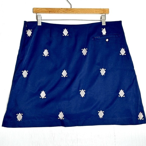 Coral Bay Golf Womens Skort Size 14 Embroidered Golf Clubs Navy Stretch Active - Picture 5 of 10